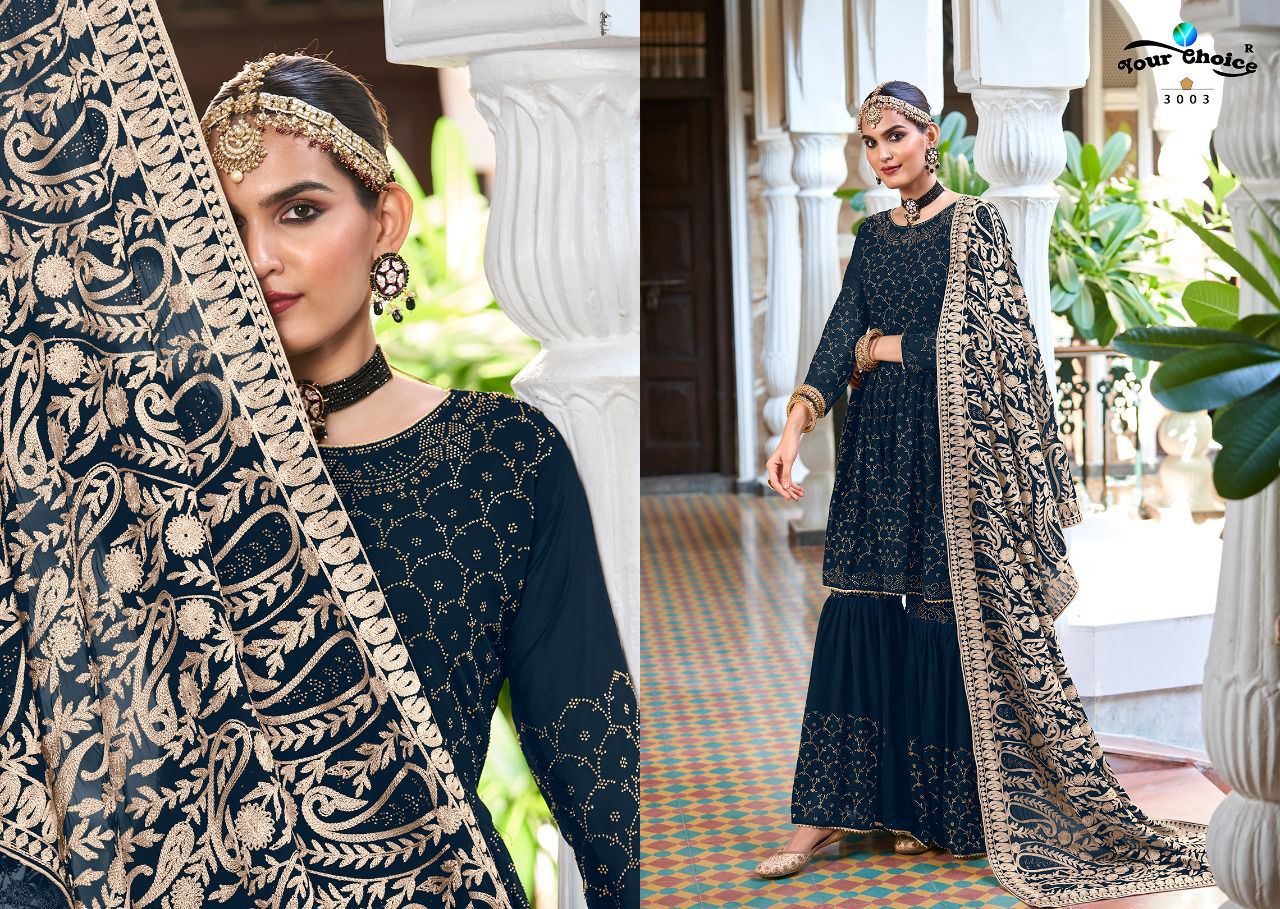 Your Choice Rajori Heavy Georgette Wedding Wear Designer Salwar Kameez Collection